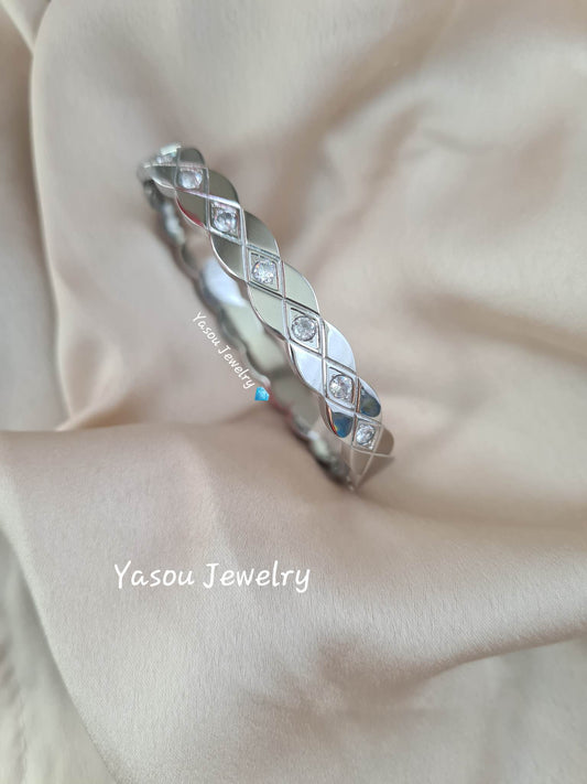 Bracelet "Dahab Diamant Argent" (d 6 cm)