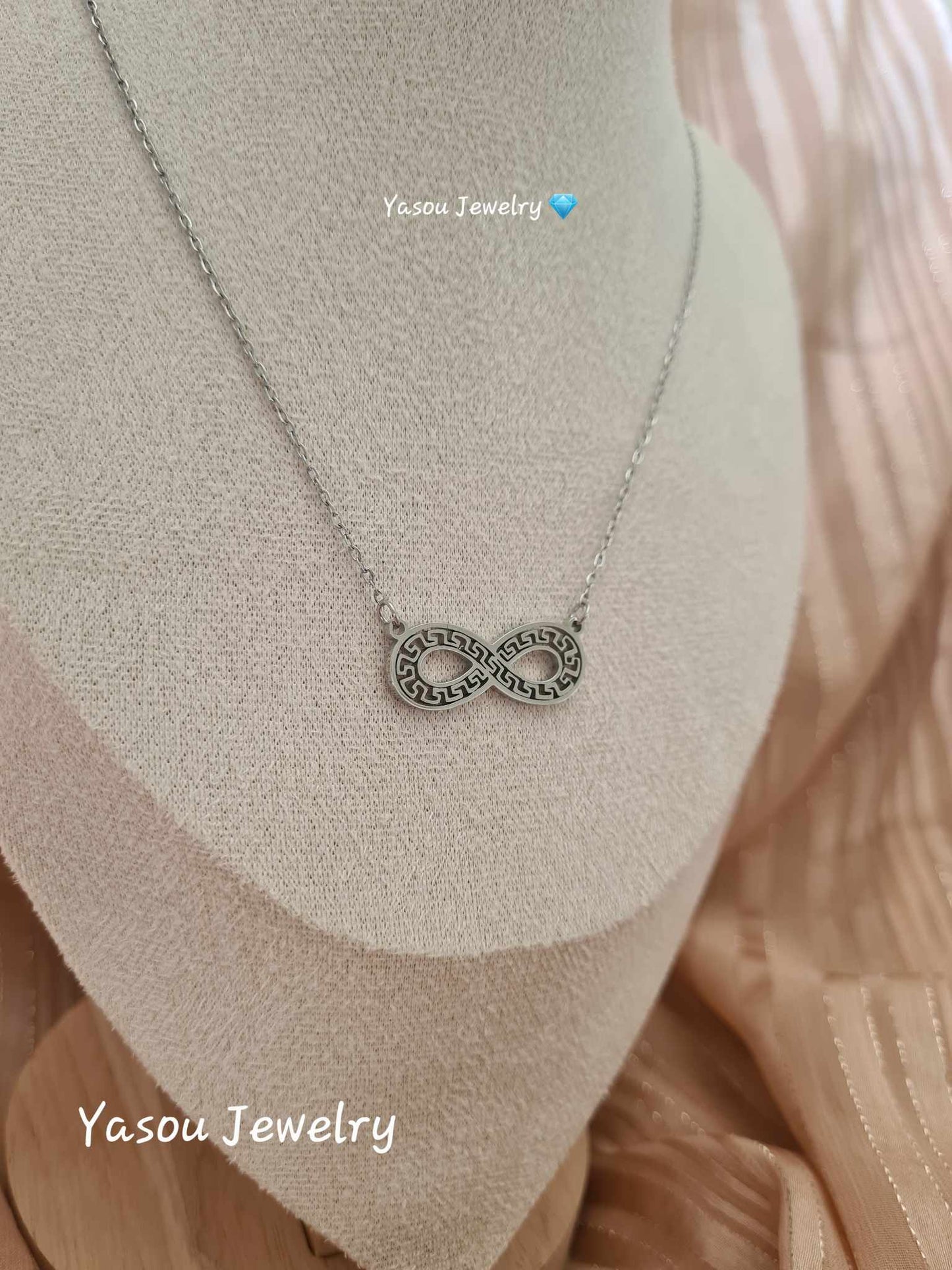 Collier Infinity Mosaic Argenté