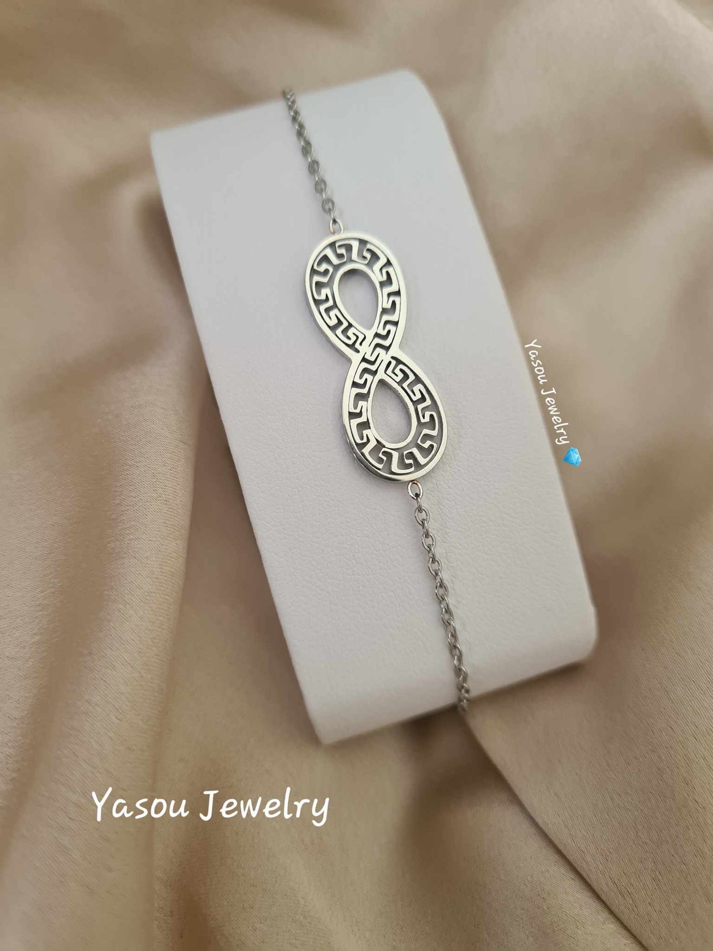 Collier Infinity Mosaic Argenté