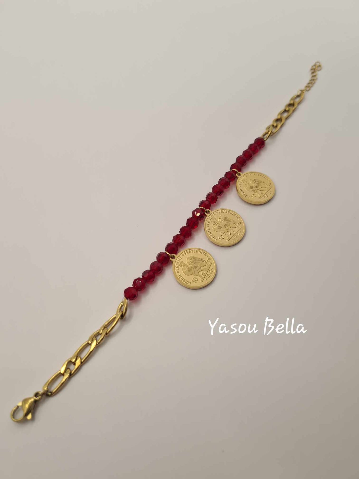 Braclet Louyz Perle Rouge