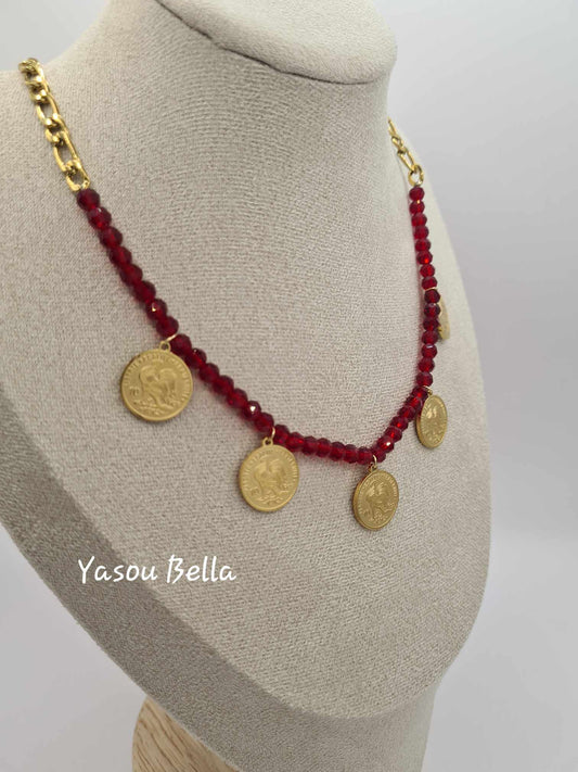 Collier Louyz Perle Rouge