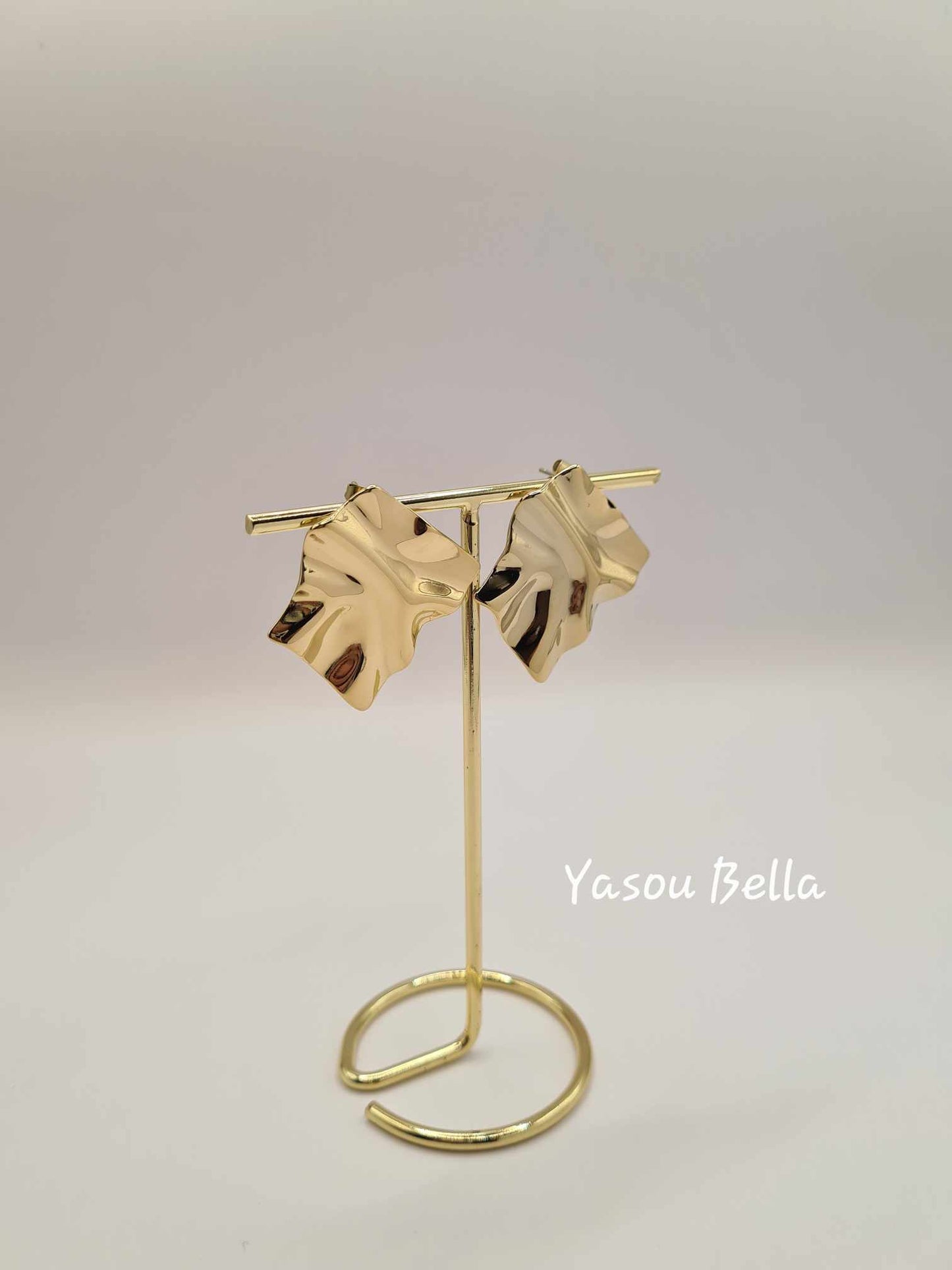 Boucle d'oreilles Feuille Gold