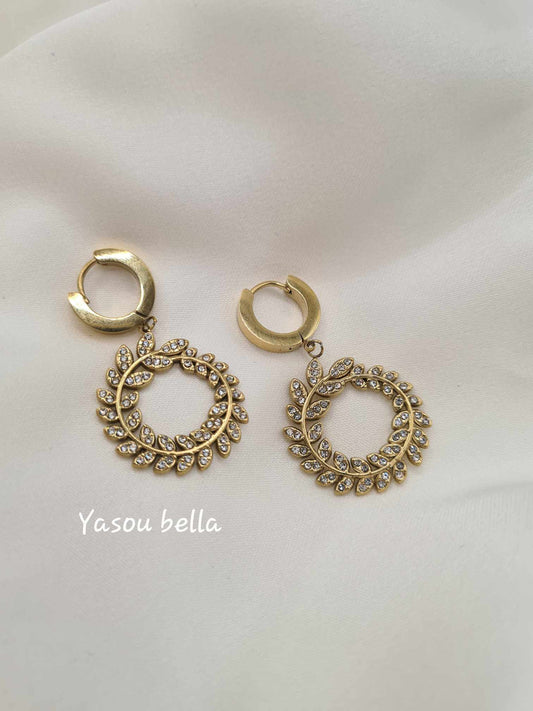 Boucles d'oreilles Couronne Strass