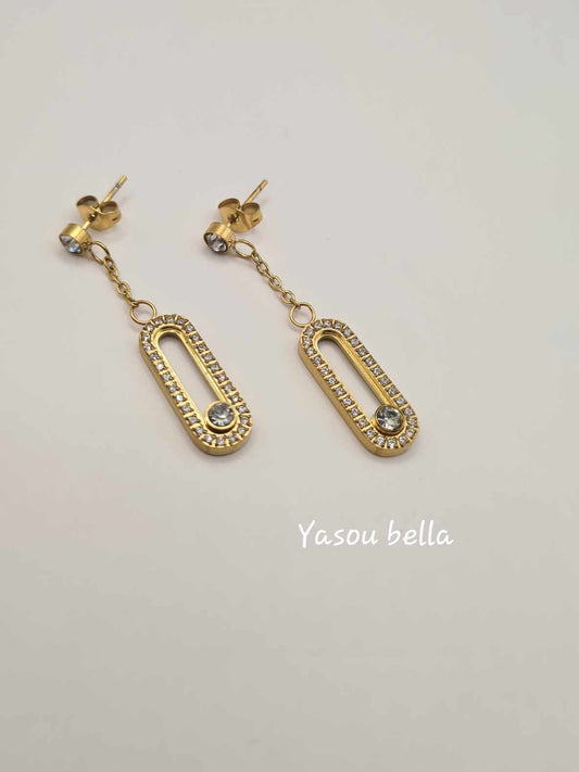 Boucle d'oreilles Strass Box Prestige